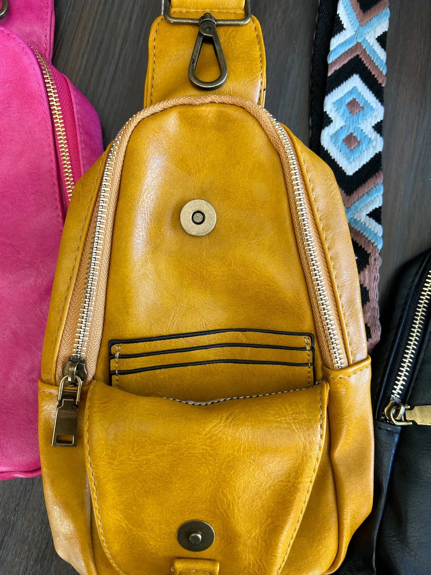 Vegan Leather Crossbody Bag