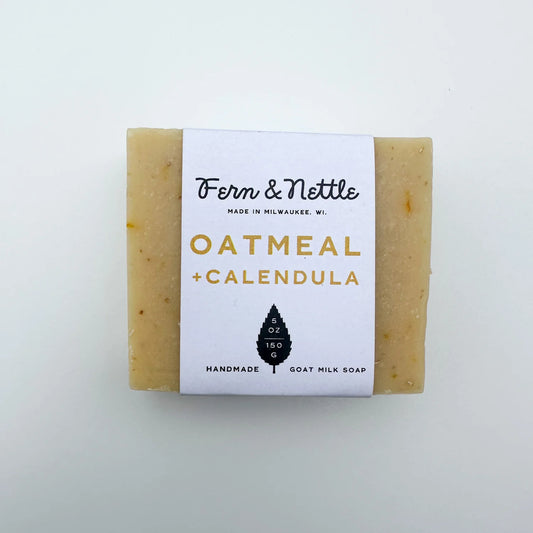 Fern & Nettle Oatmeal + calendula soap