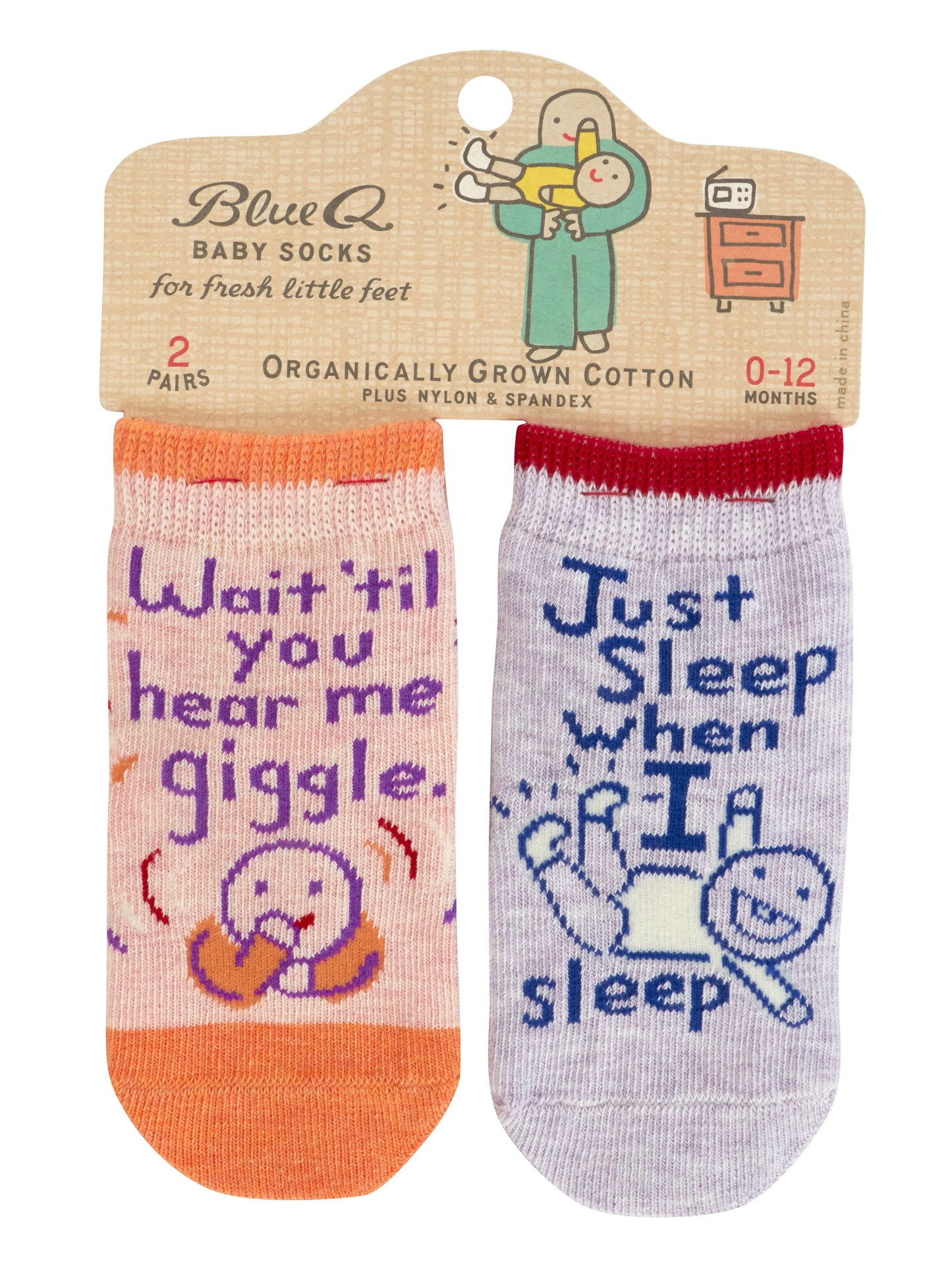 Hear Me Giggle/Sleep BabySocks