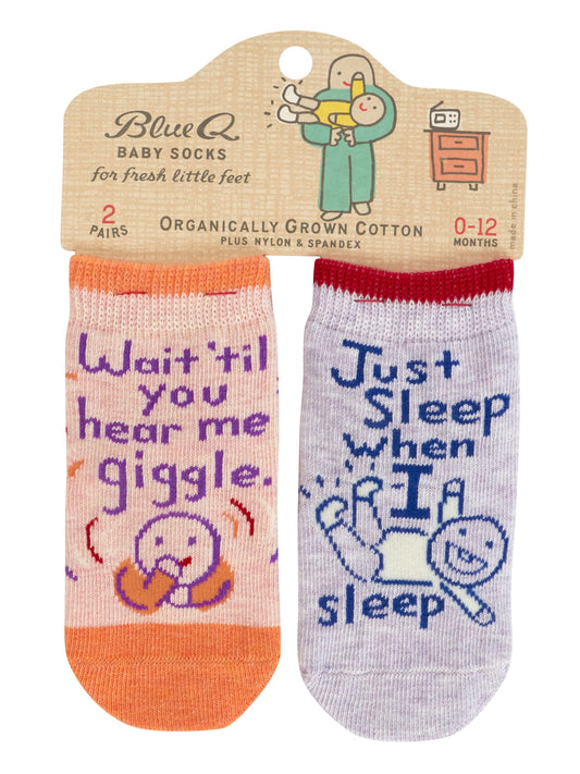 Hear Me Giggle/Sleep BabySocks