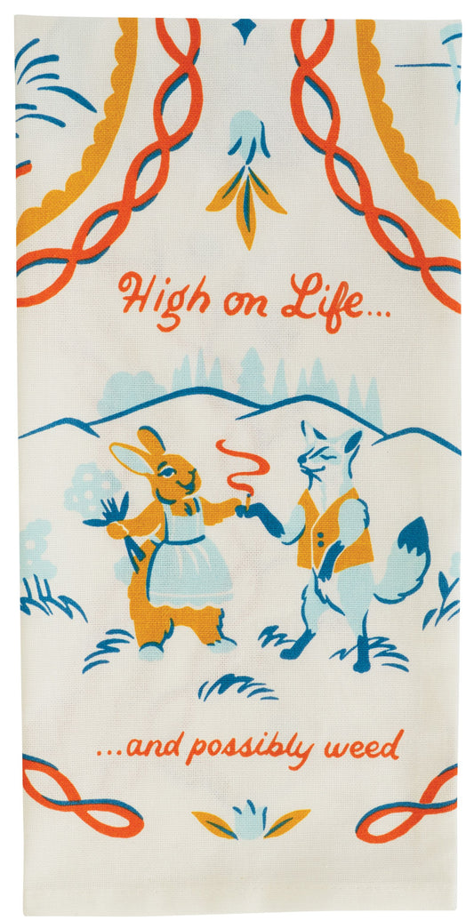 High On Life Printed Dish Towel