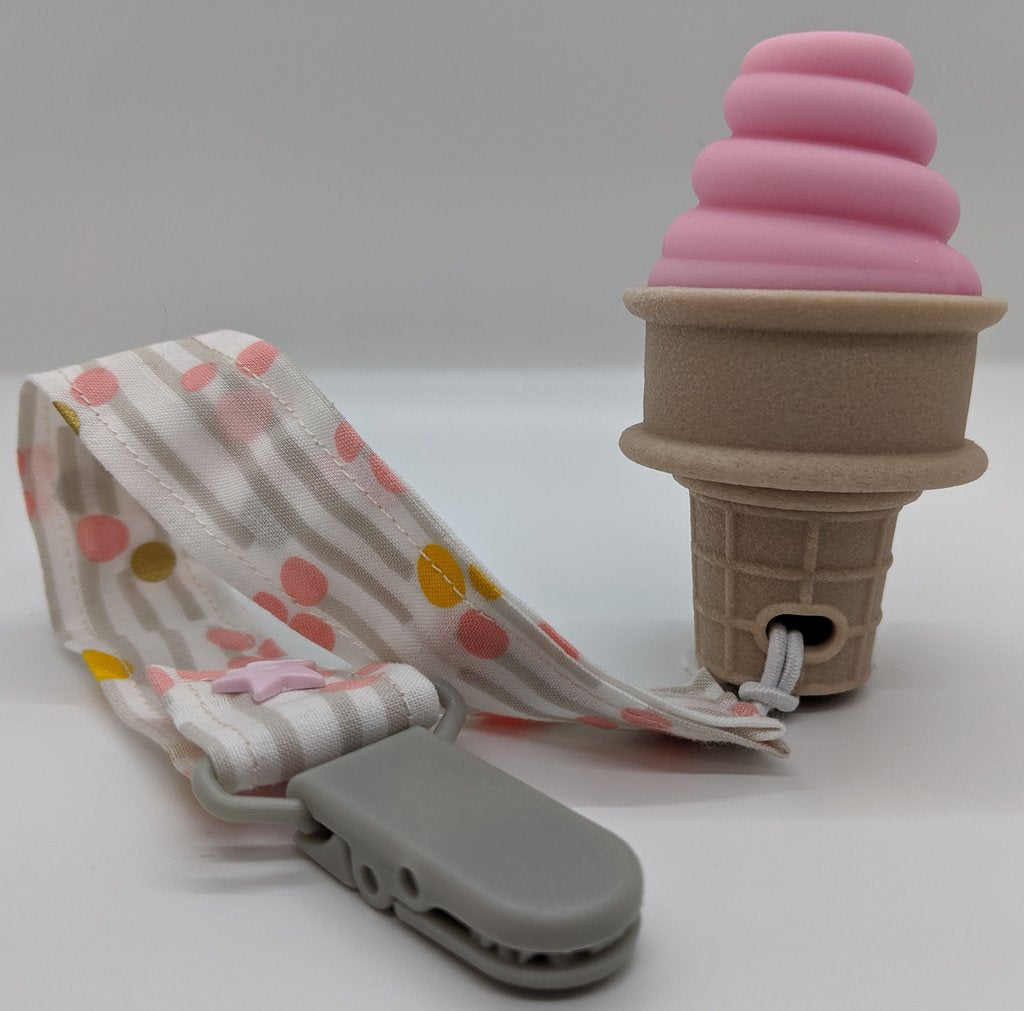 Ice Cream Teether Pretty Pink