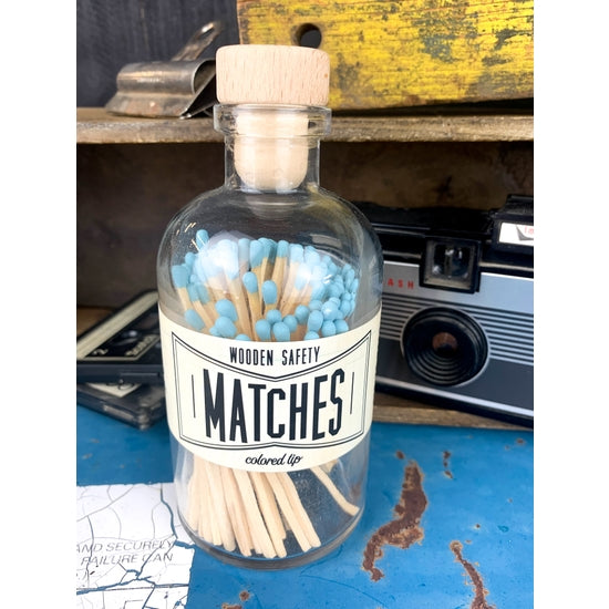 Powder Blue Vintage Apothecary Matches