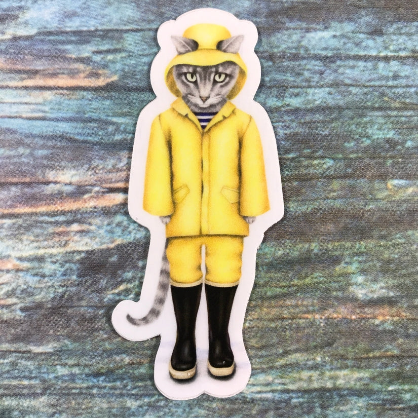 Rain Cat Sticker