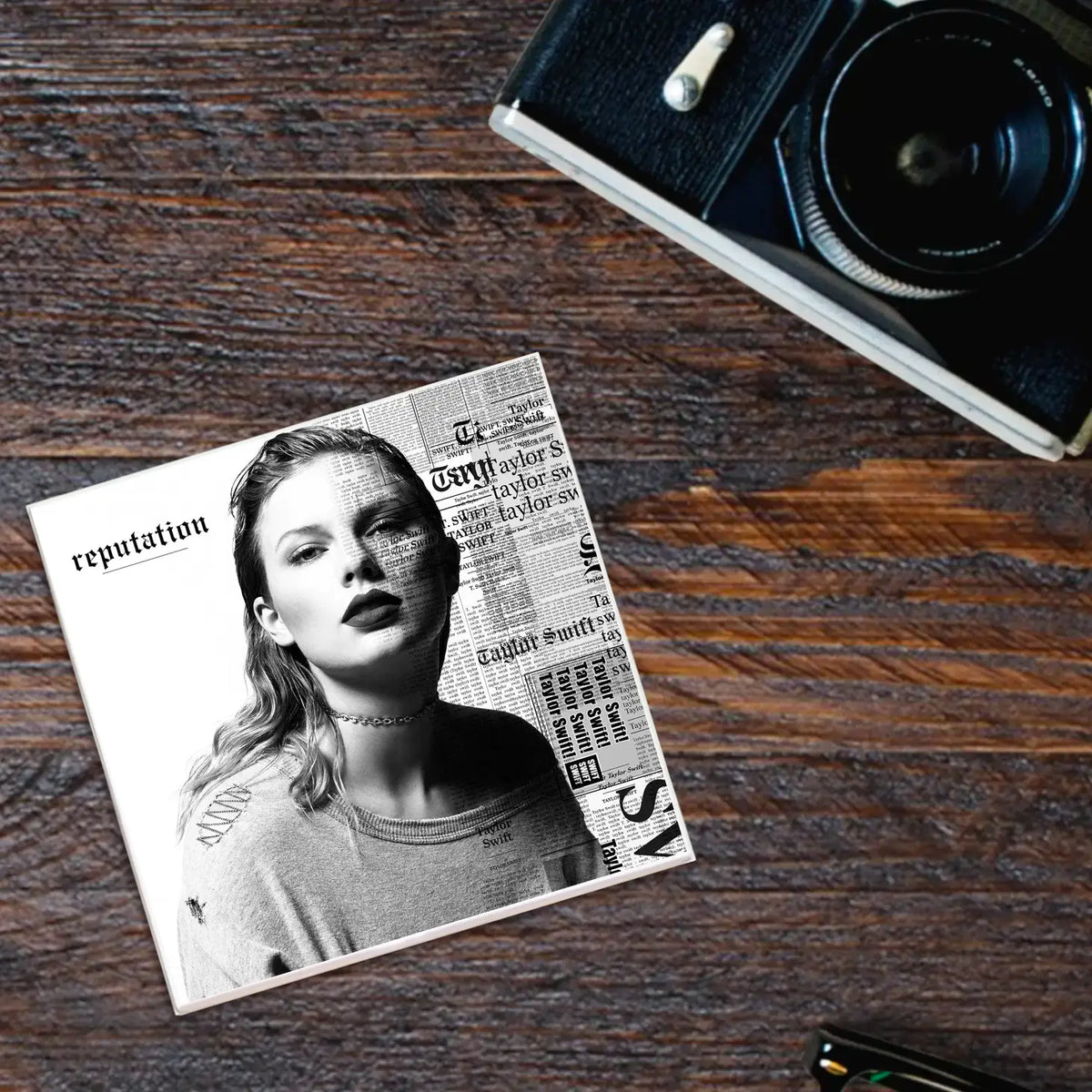 Reputation Album Card Taylor Swift' Reputation' Album Coaster – Swoon Gift Shop Milwaukee