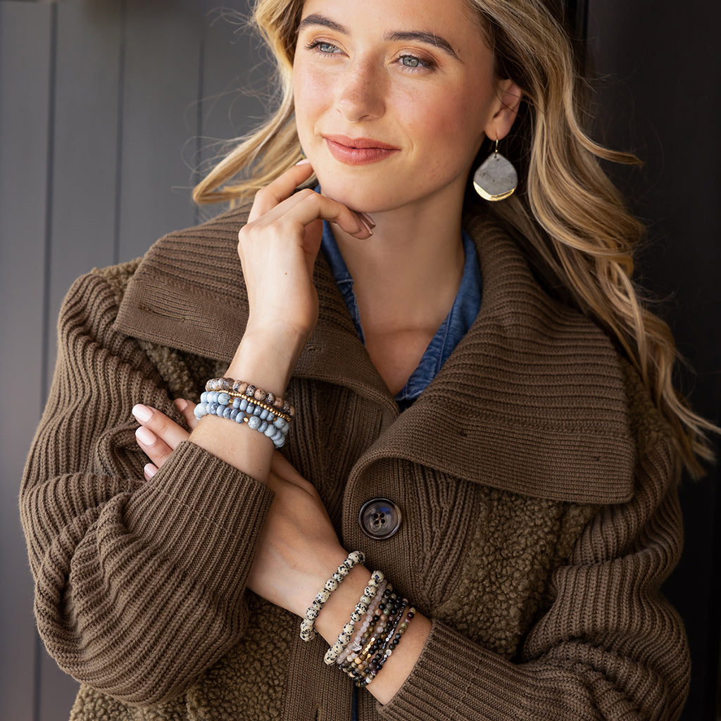 Blue Howlite Stone Bracelet