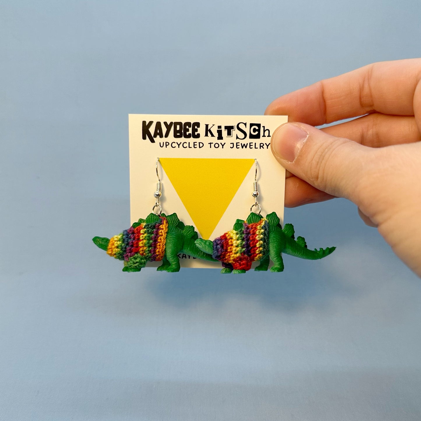 Green Stegosaurus "Sweater Friend" Earrings