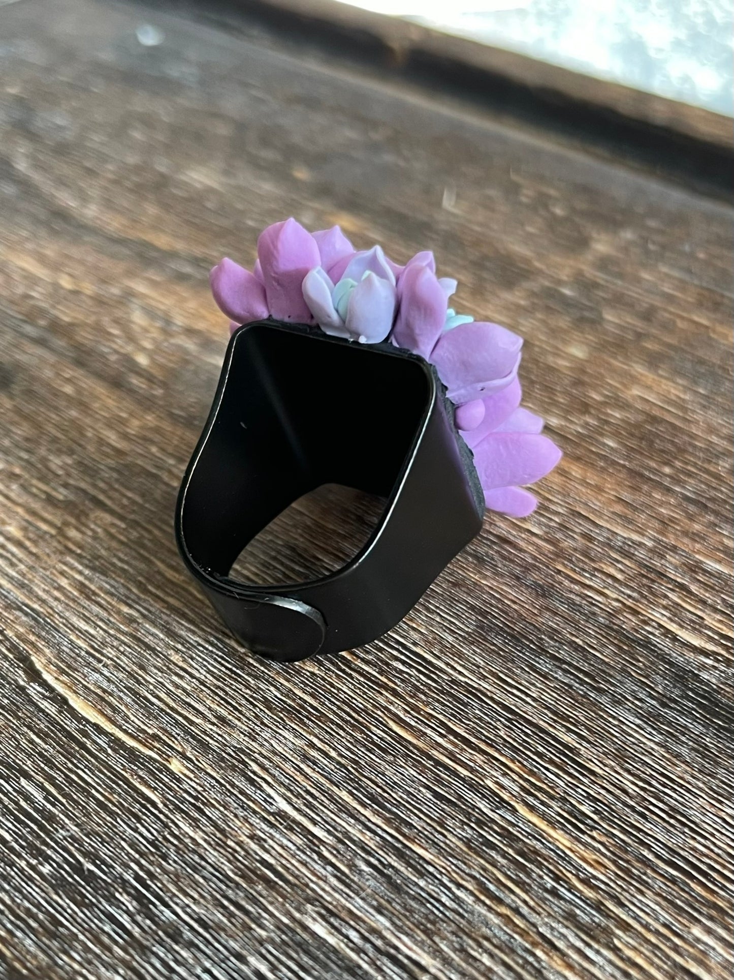 Succulent Bouquet Adjustable Ring