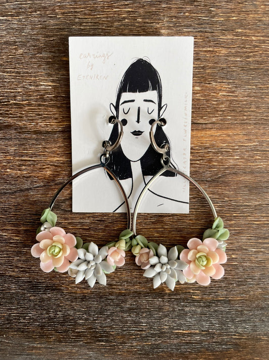Succulent Dangle Earrings