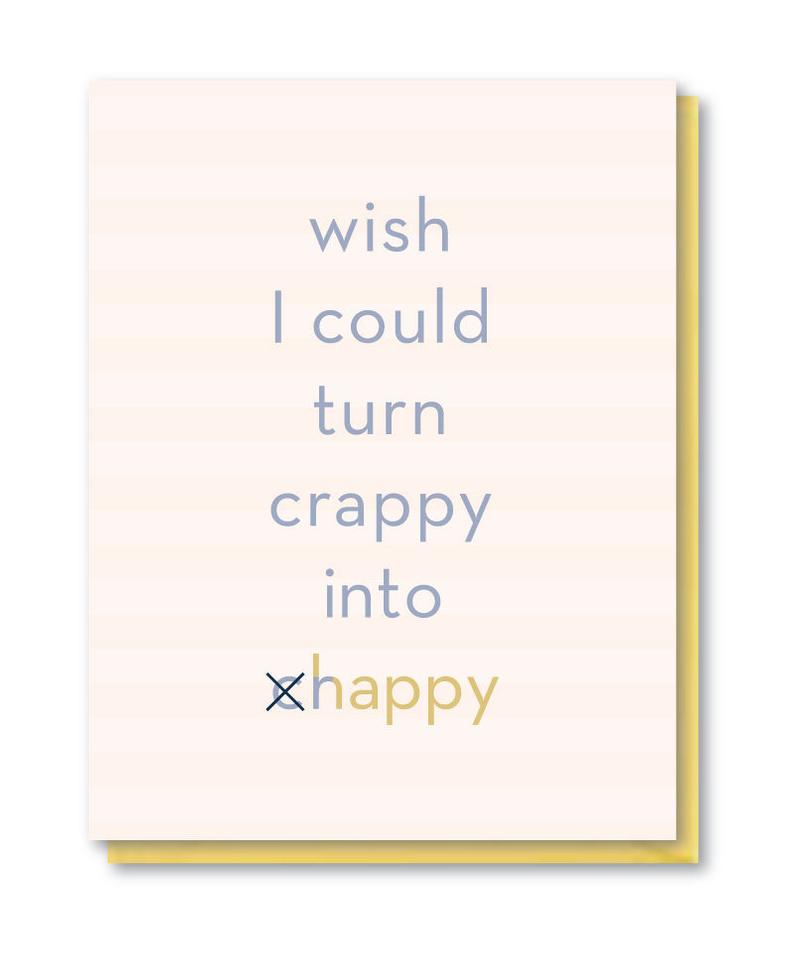 Happy Crappy Sympathy Card by Doodle Bird Design