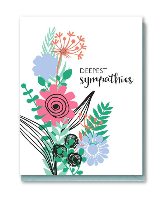 Wildflowers Sympathy Card By Doodle Bird Design