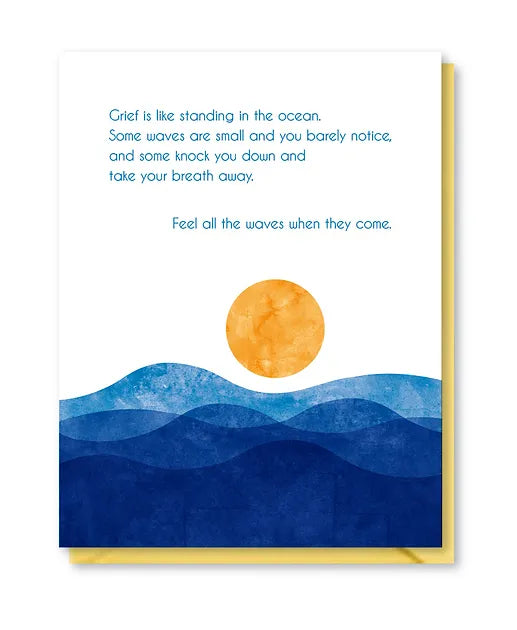 Waves Grief Card by Doodle Bird Design