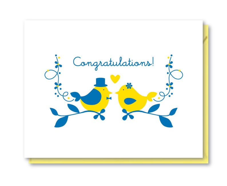 Congrats Love Birds Card By Doodle Bird Design