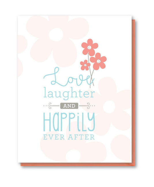 Happily Ever After Flowers Wedding Card By Doodle Bird Design