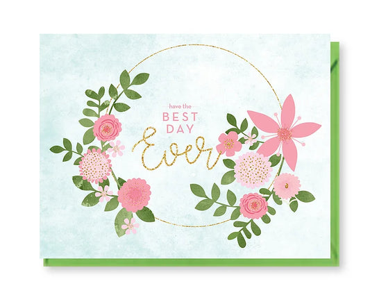 Best Day Ever Wedding Card by Doodle Bird Design